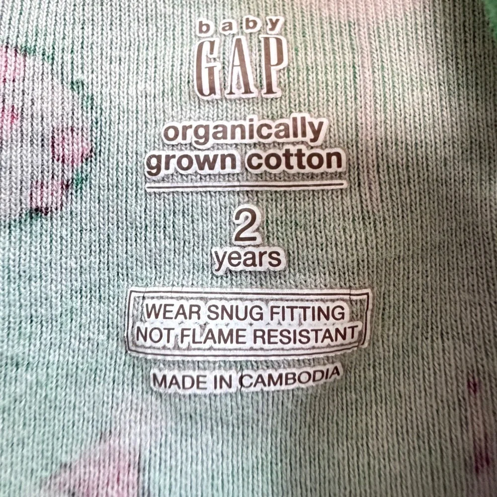 Baby GAP Green Organic Cotton Christmas Lollipop Pajama Set 2T Reindeer Snowman